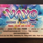VAYO MASSAGE BUSINESS CARD